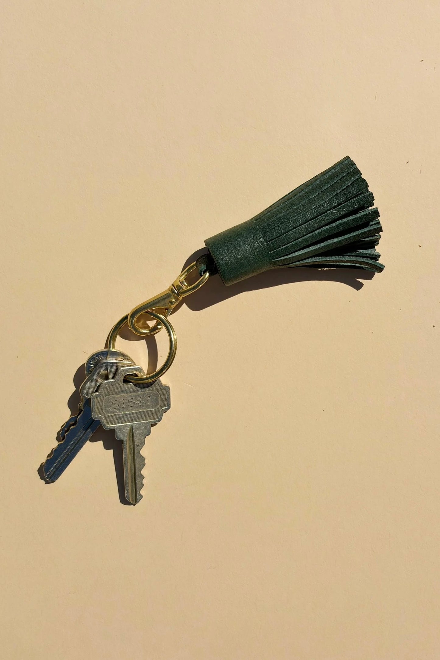 Primecut Keychain - Kelp Leather Tassel