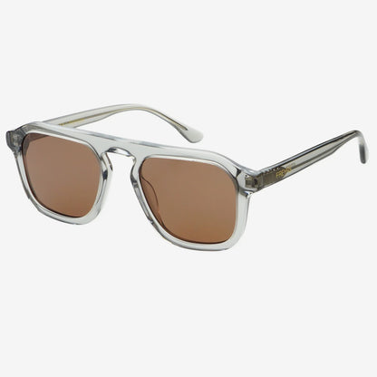 Freyrs Addison Sunglasses - Crystal Gray/Brown