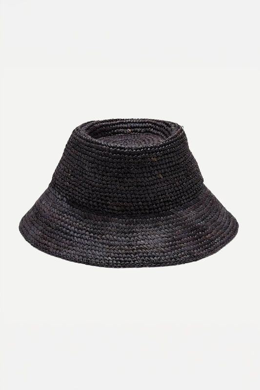 Wyeth - Tali Raffia Bucket in Midnight Blue