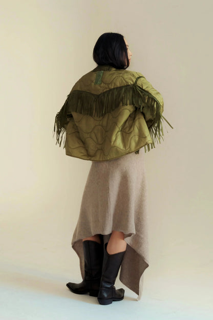 Sloppy Seconds - Military Liner Fringe in Green