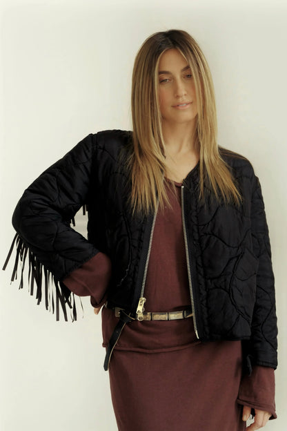 Sloppy Seconds - Military Liner Fringe in Black