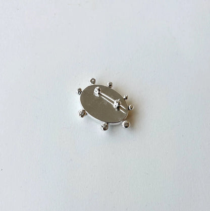 Sarah Safavi Jewelry - Sterling Stone Brooch Pin with Orbs