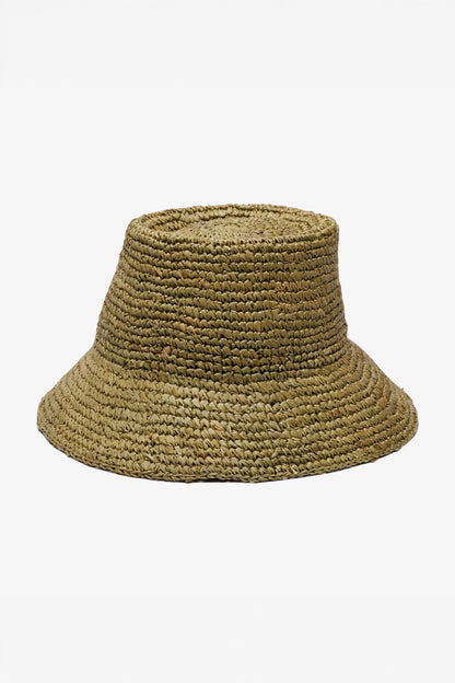 Wyeth - Tali Raffia Bucket in Army Green