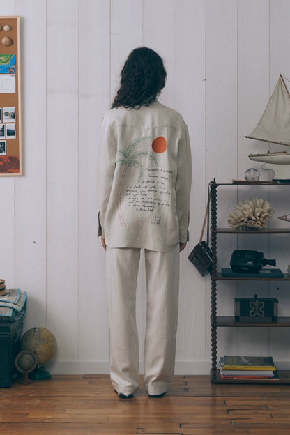 Maison Labiche | Denim Sandstone Postcard Shirt