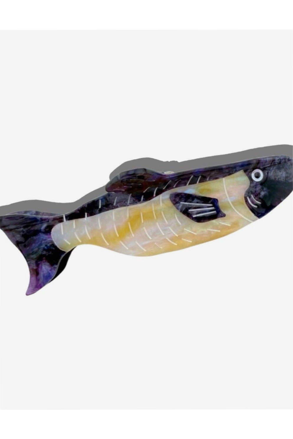 Solar Eclipse | Hand-Painted Sardine Claw Hair Clip