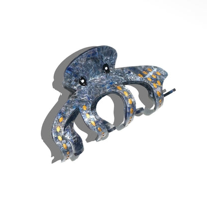 Solar Eclipse Hand-Painted Octopus Claw Hair Clip