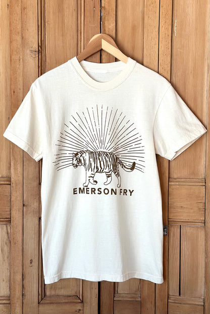 Emerson Fry Tiger Tee - Ivory + Cocoa Ink