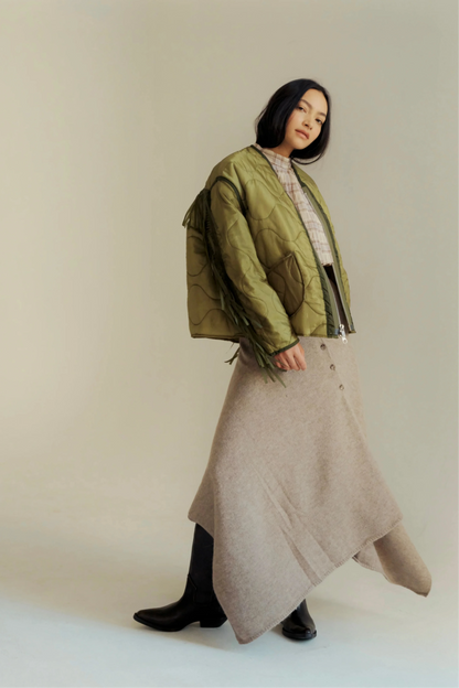 Sloppy Seconds - Military Liner Fringe in Green