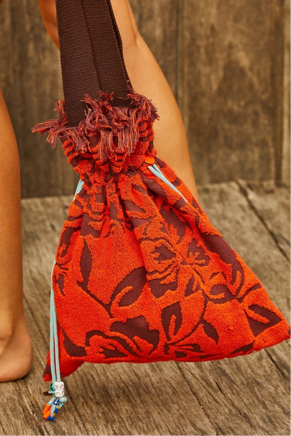 Sage x Clare - Rosalia Beach Tote in Flame