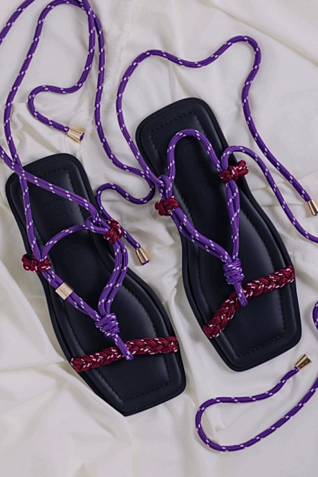 Flòwze - Flò Square Twin Sandals - Viola/Bordeaux
