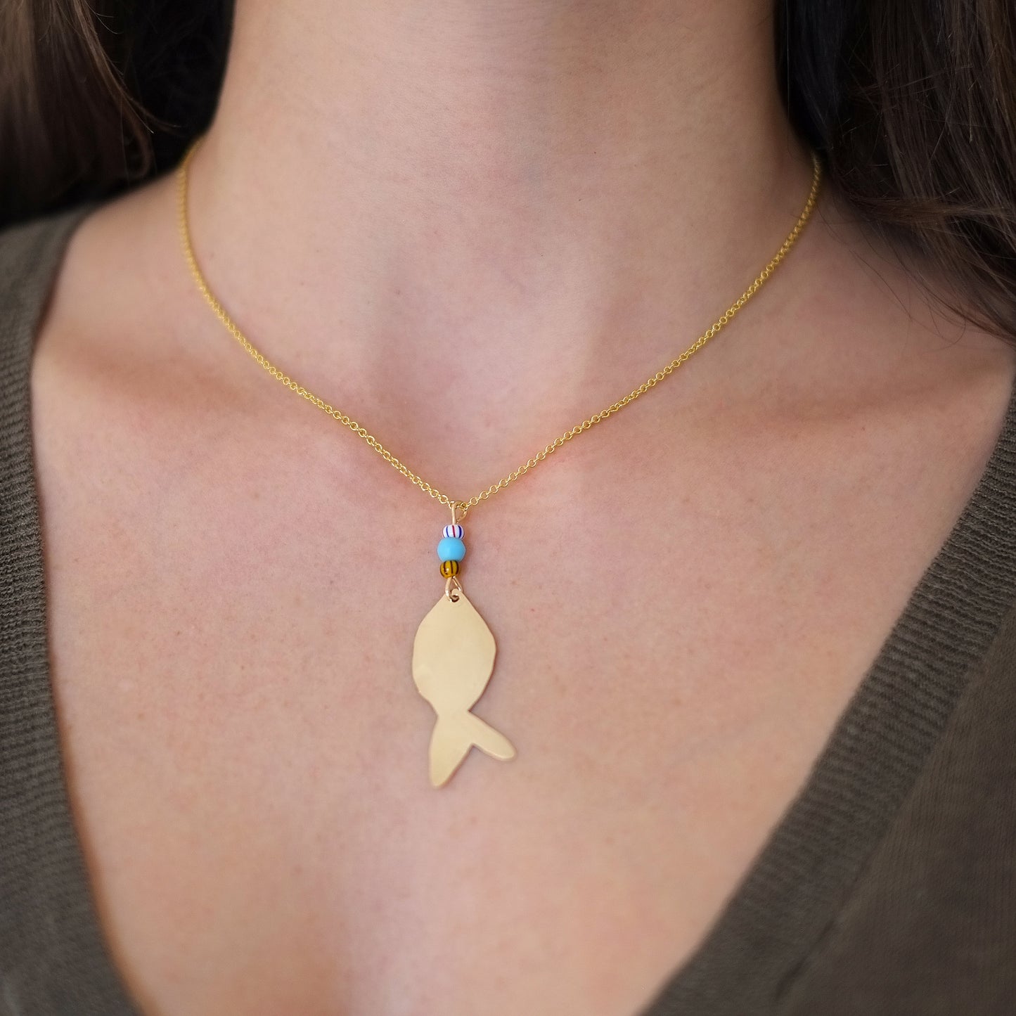 Fishing Lure Necklace (Vertical)