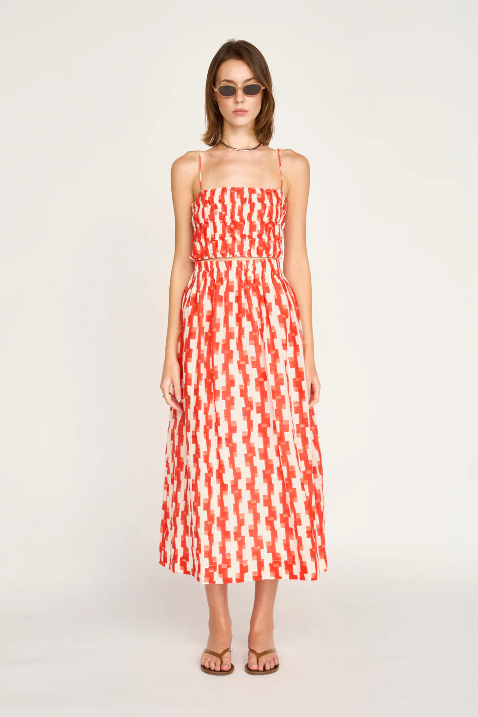 MIRTH Puglia Top in Cherry Hopscotch