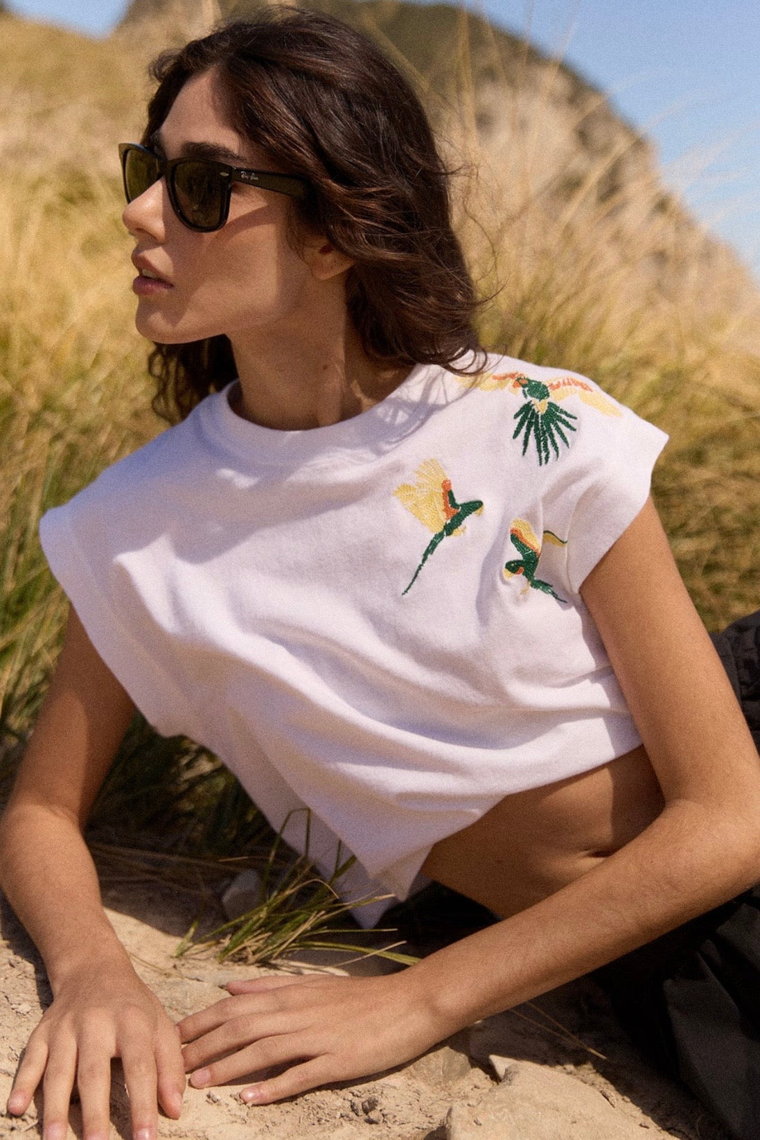 Maison Labiche | White Parrots T Shirt