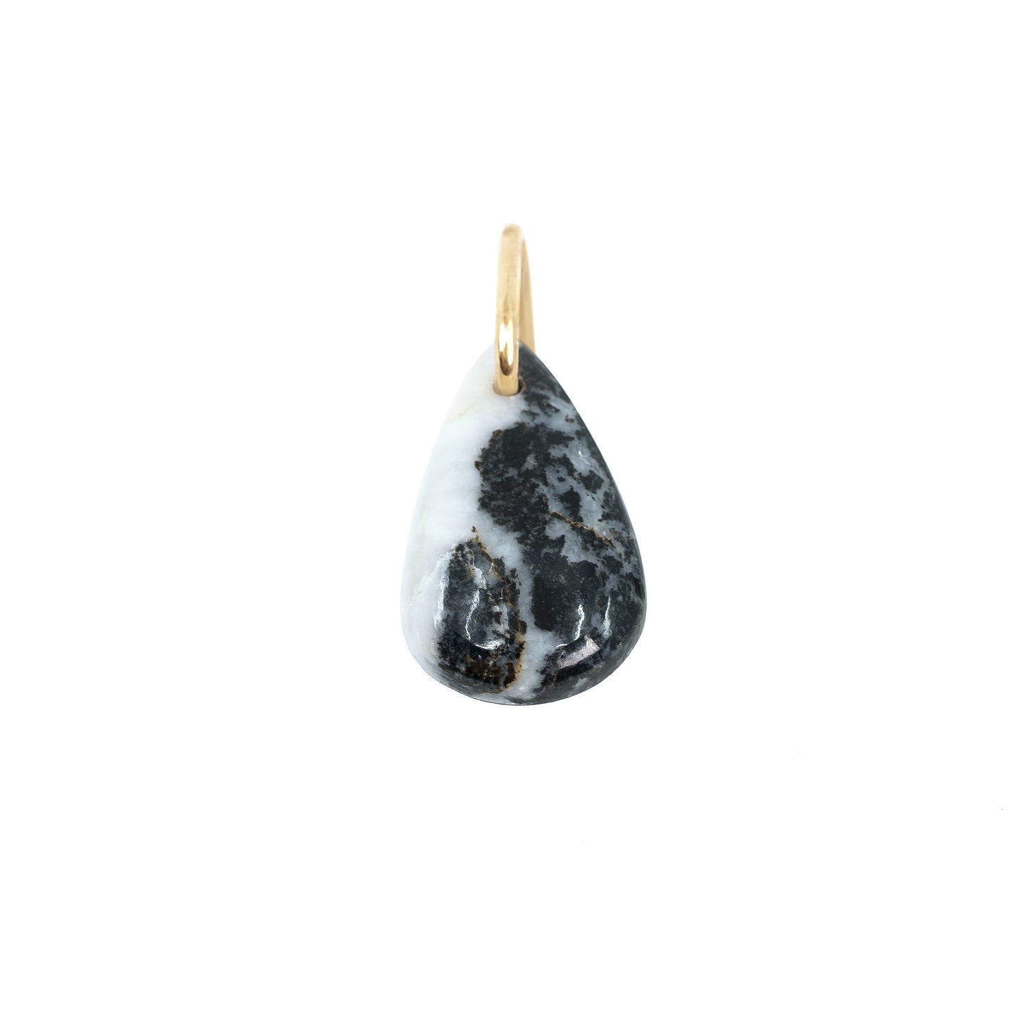 Gemstone Pendant - Zebra Marble Teardrop
