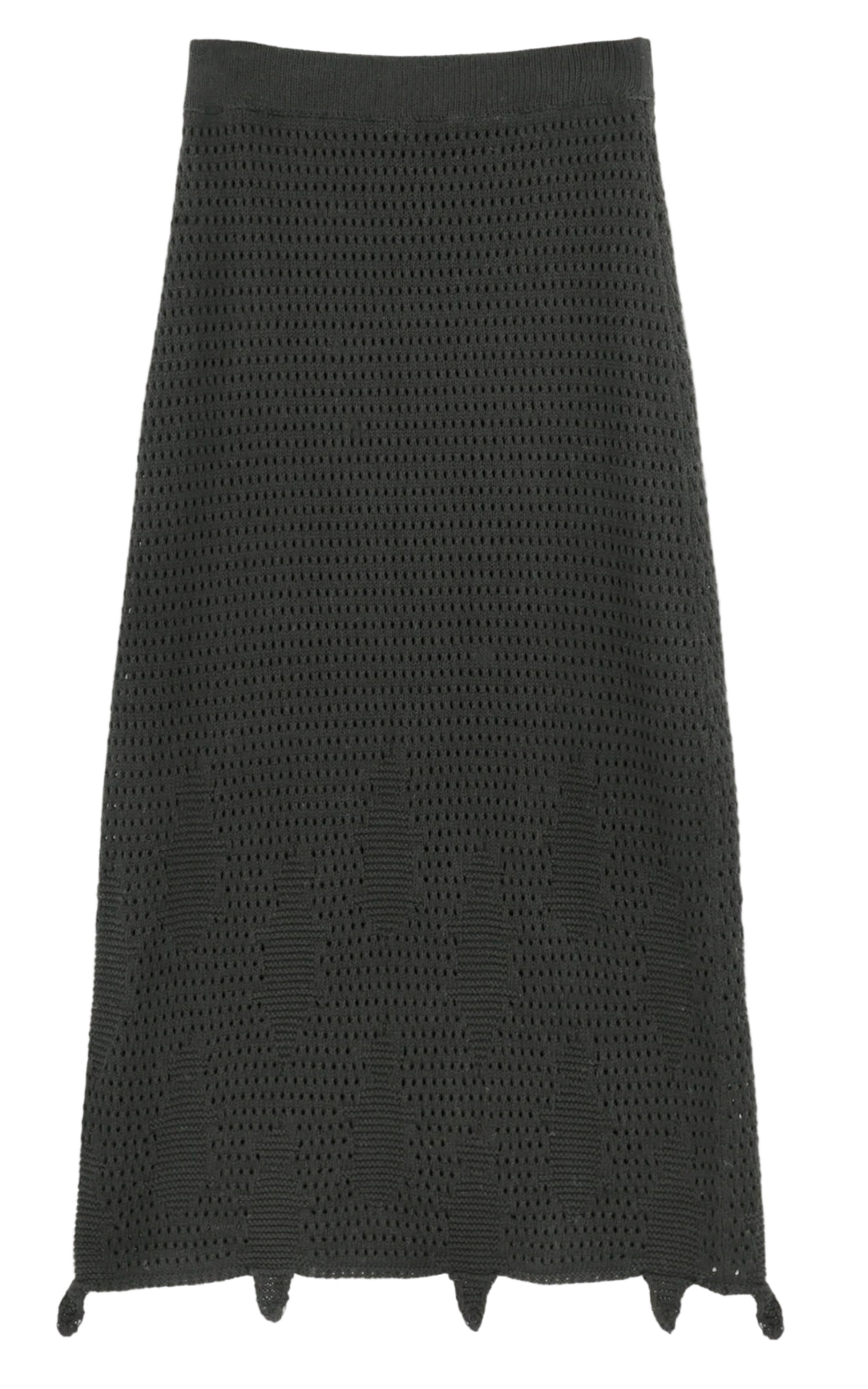 MIRTH Lokaro Pointelle Skirt - Black