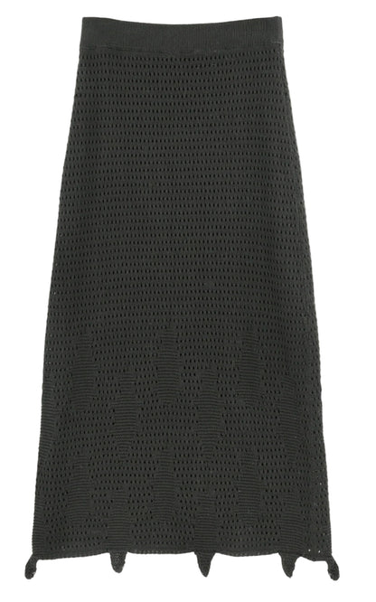 MIRTH Lokaro Pointelle Skirt - Black