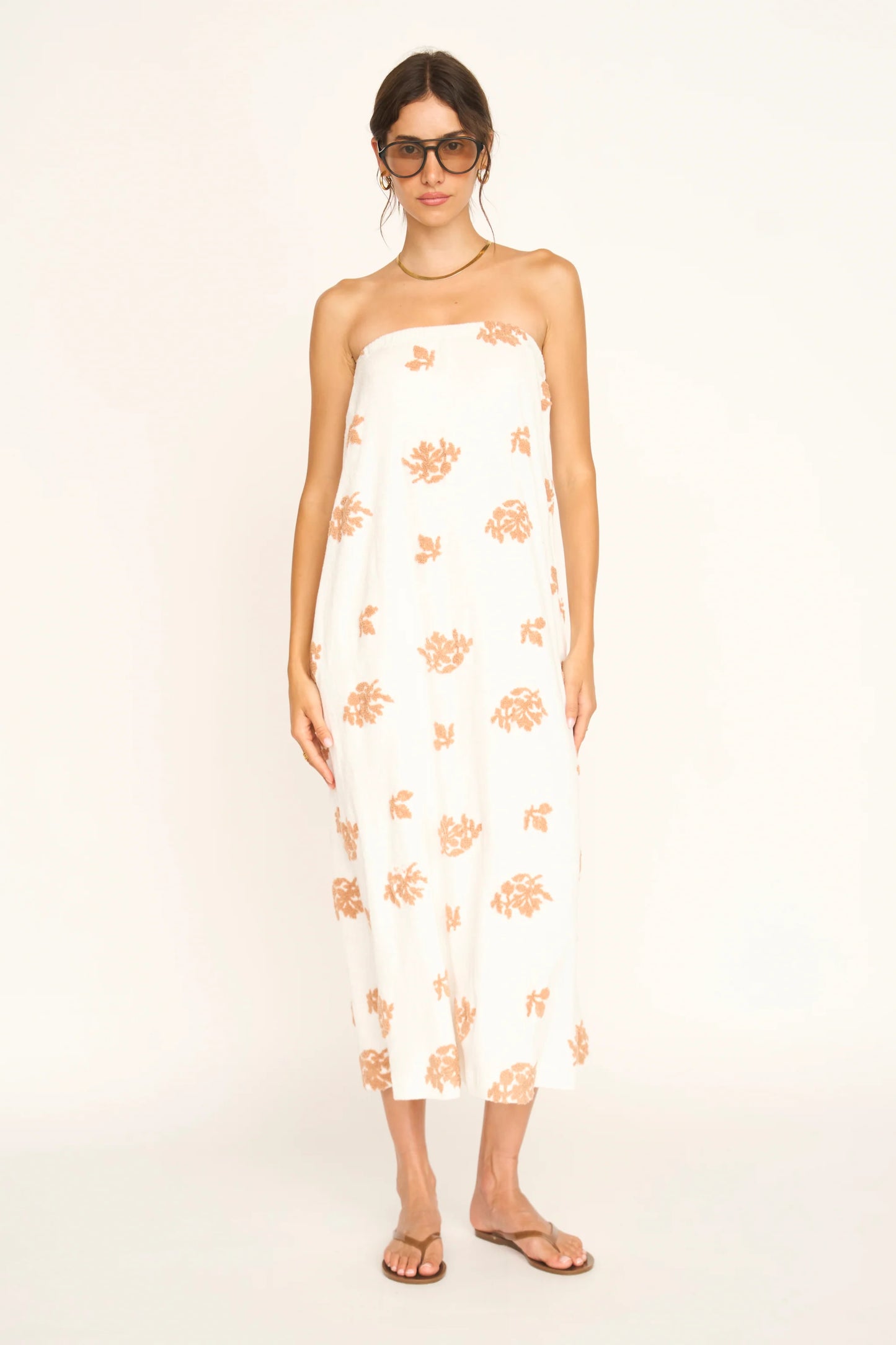 MIRTH Brisbane Terry Dress in Mesa Fig