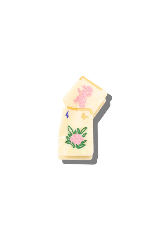 Solar Eclipse | Hand Painted Mini Flower Mahjong Claw Hair Clip
