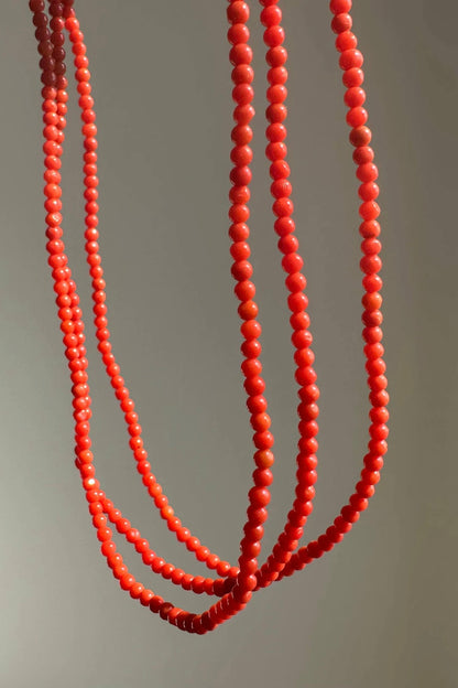 Anokhi Green - Small Orange Italian Coral Necklace
