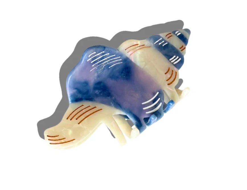 Solar Eclipse - Hand-Painted Conch Shell Claw Hair Clip | Eco-Friendly - Cream/Pink
