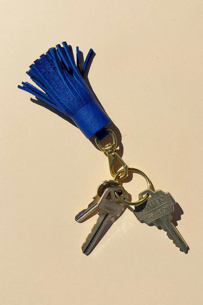 Primecut Keychain - Lapis Leather Tassel