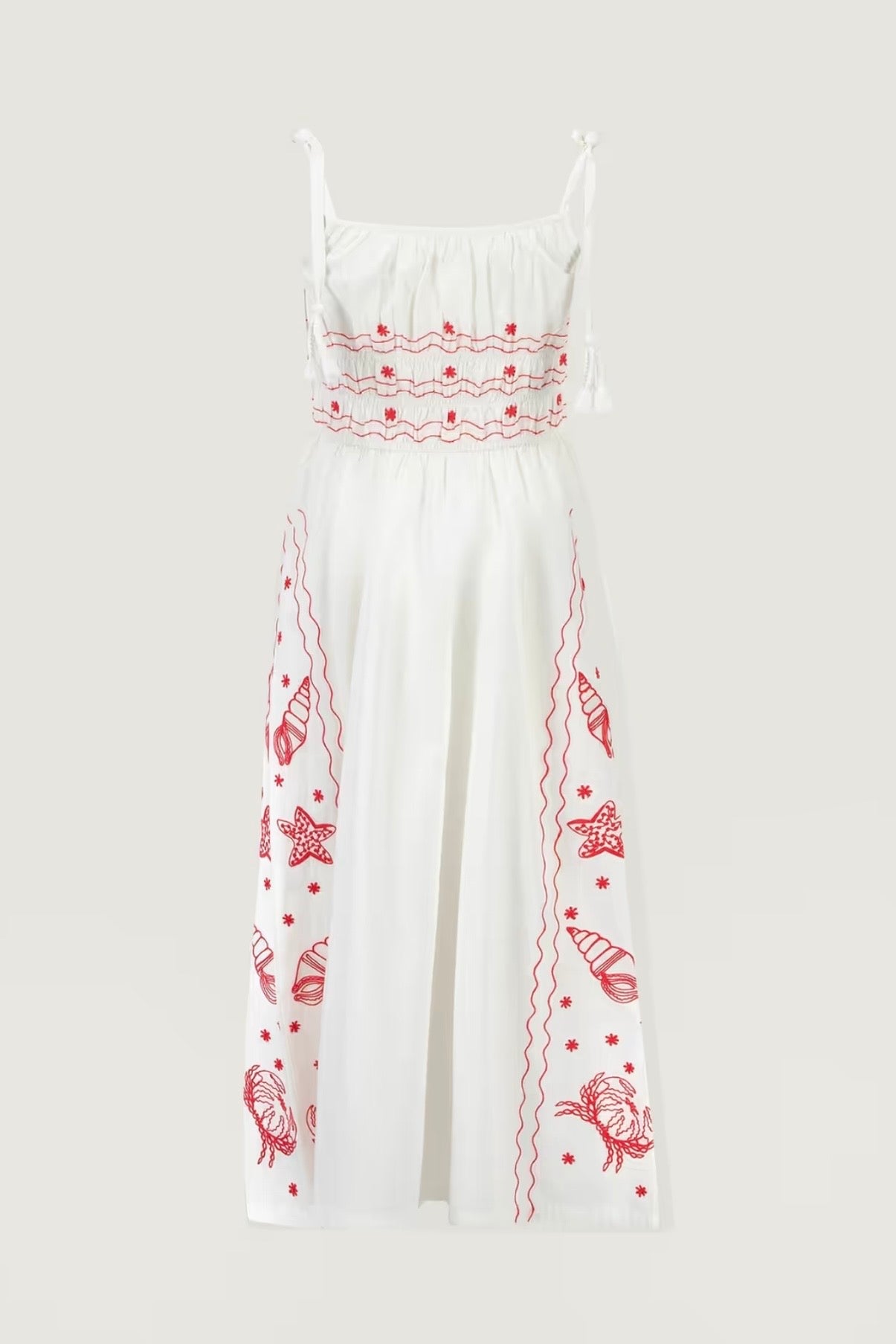 Maison Labiche | Poplin Off White Shells Dress