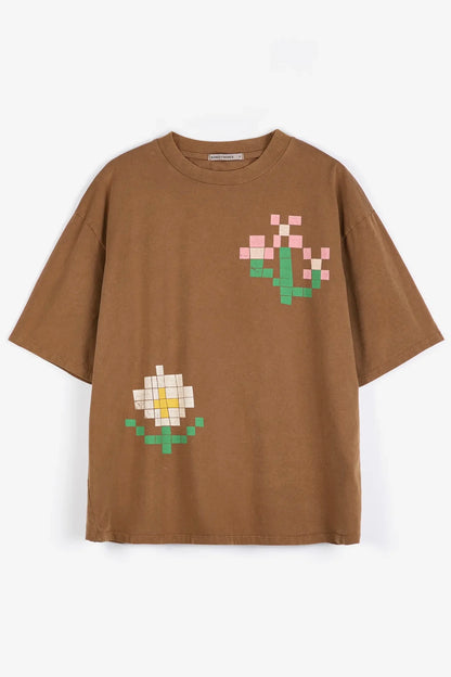 Bobo Choses - Pixel Flowers oversize T‑shirt