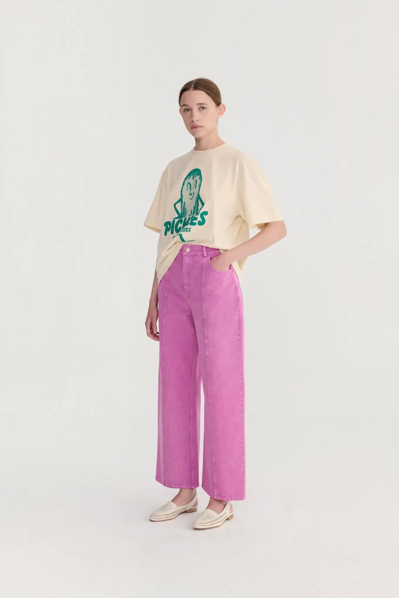 Bobo Choses - Washed twill boot cut pants