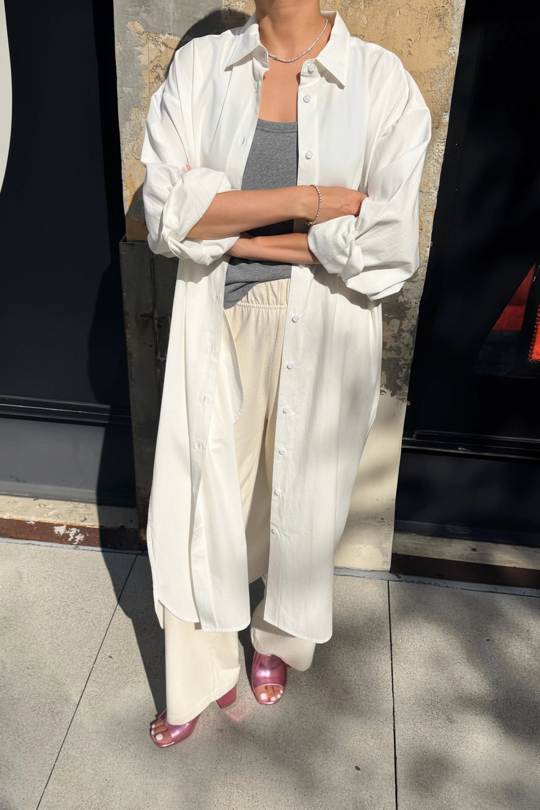 Le Bon Shoppe - Artist Long Shirt in White