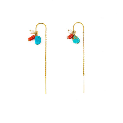 Cluster Threaders - Turquoise, Pearl, Coral