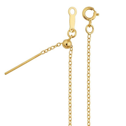 14K Fine Yellow Gold Adjustable Chain