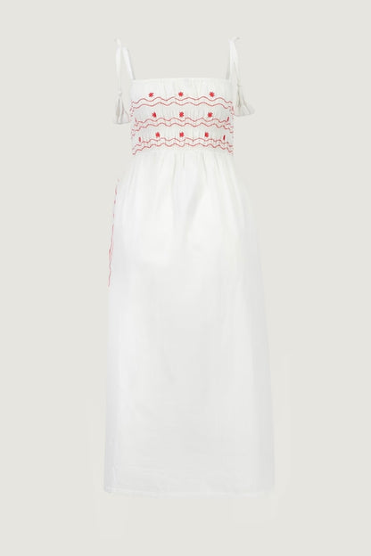Maison Labiche | Poplin Off White Shells Dress