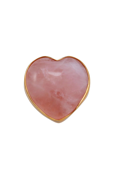 Charles Albert Alchemia Rose Quartz Heart Adjustable Ring