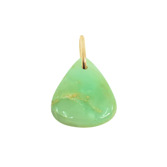 Gemstone Pendant - Chrysoprase Teardrop Large