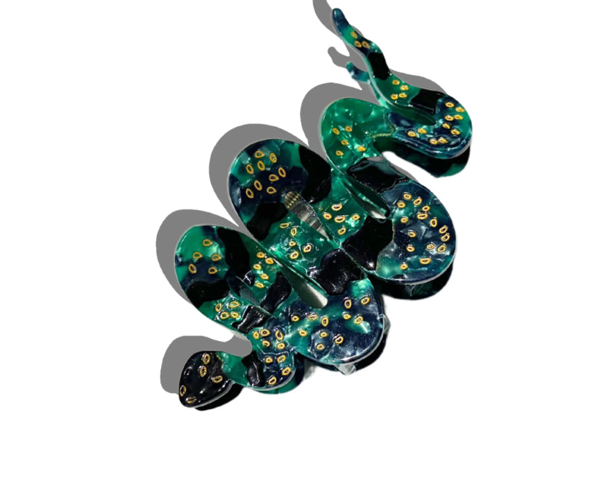 Solar Eclipse - Hand-painted Snake Claw Hair Clip | Eco-Friendly