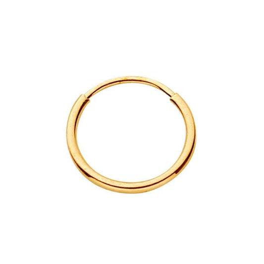 14k Yellow Gold Fine Hoop Earrings