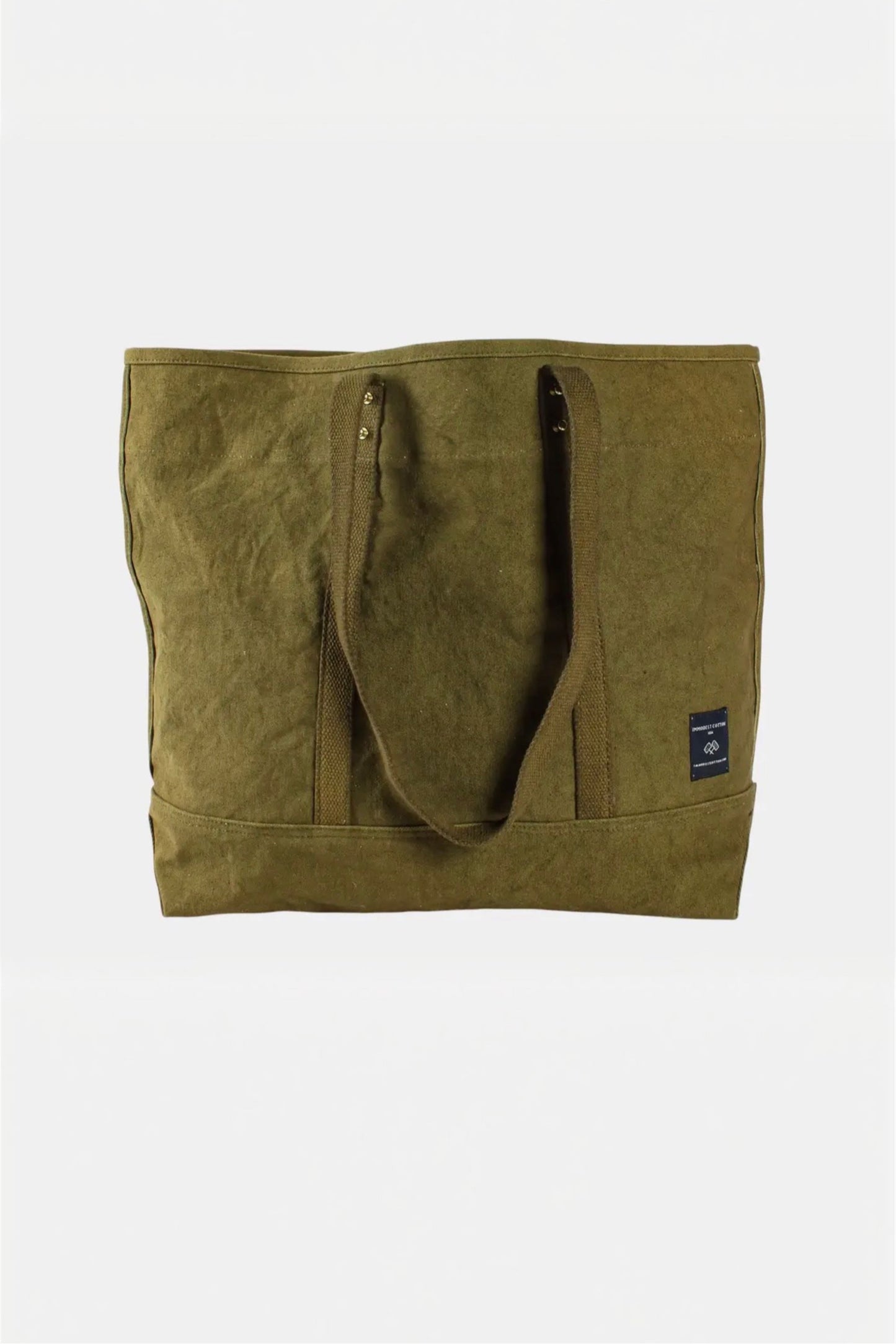 IMMODEST COTTON - Large East West Tote | Olive