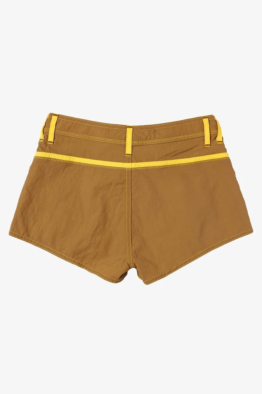Made Some Short Shorts - Khaki / Yellow