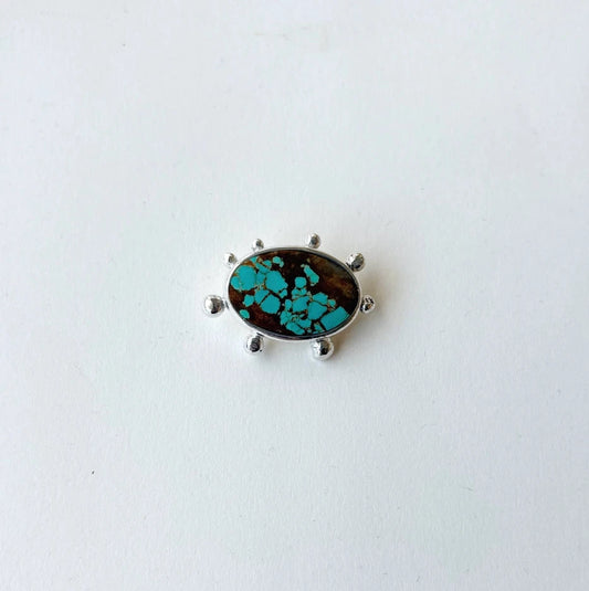 Sarah Safavi Jewelry - Sterling Stone Brooch Pin with Orbs