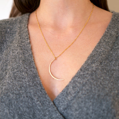 Crescent Pendant Necklace - Small