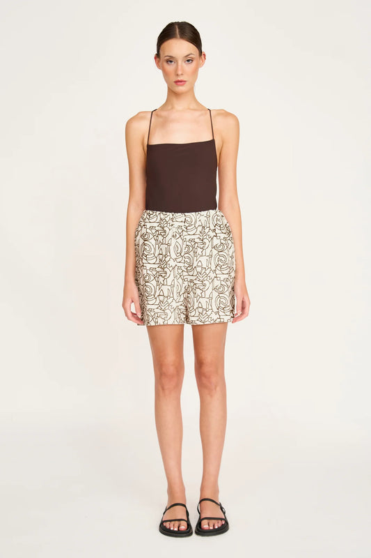 MIRTH Woodstock Short in Chocolate Heka