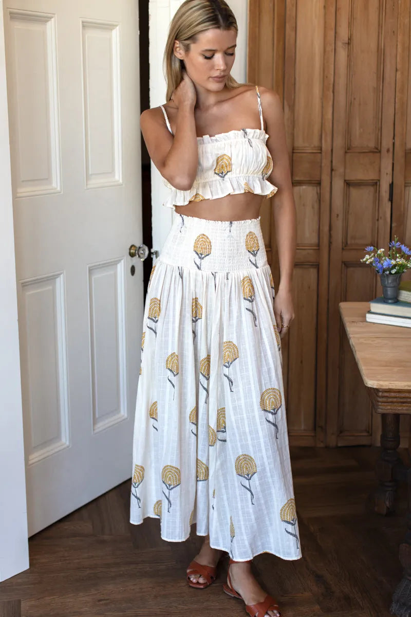 Emerson Fry Vacation Top - Fan Flowers Marigold
