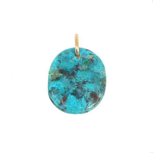 Gemstone Pendant - Turquoise Oval Large