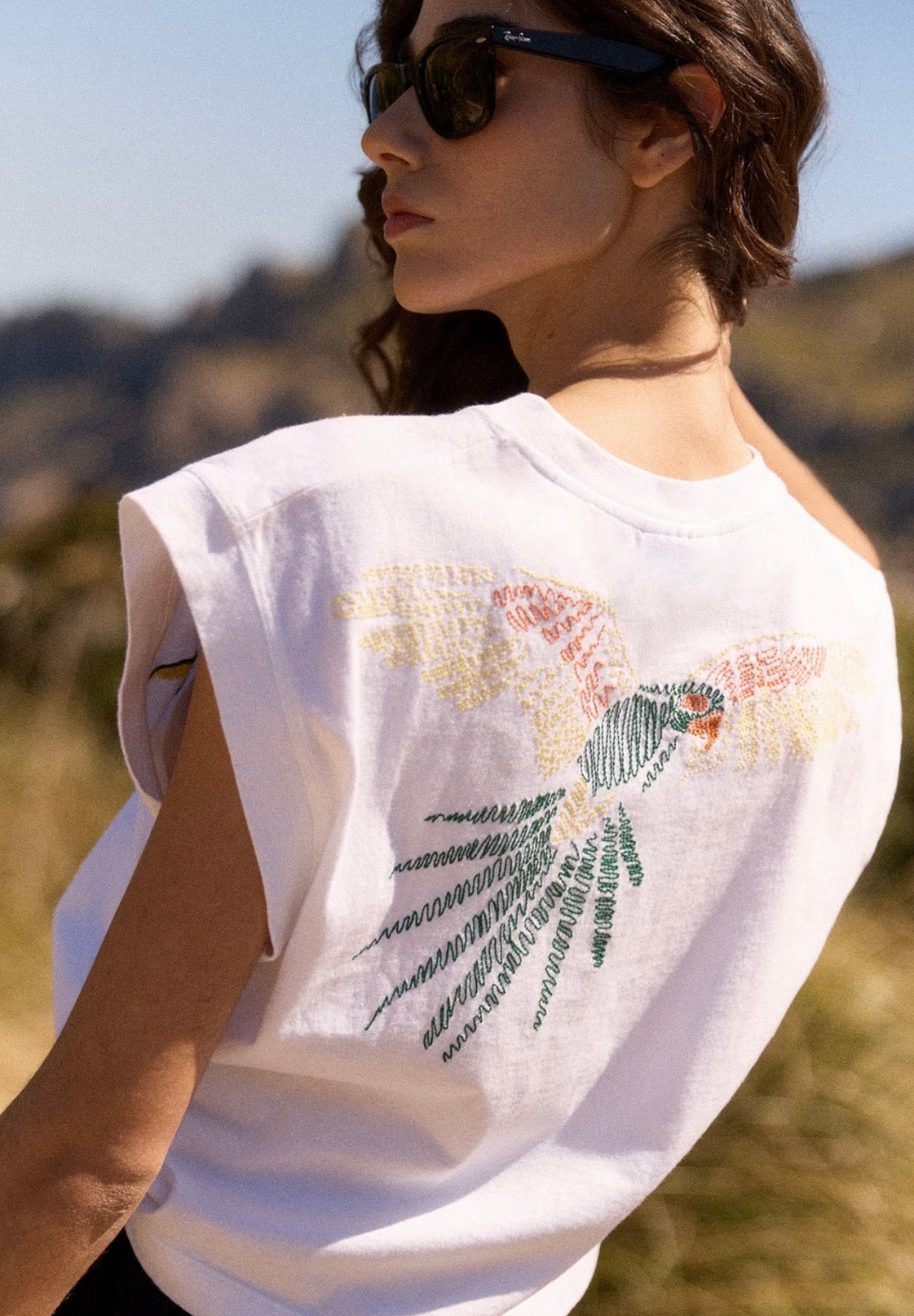 Maison Labiche | White Parrots T Shirt