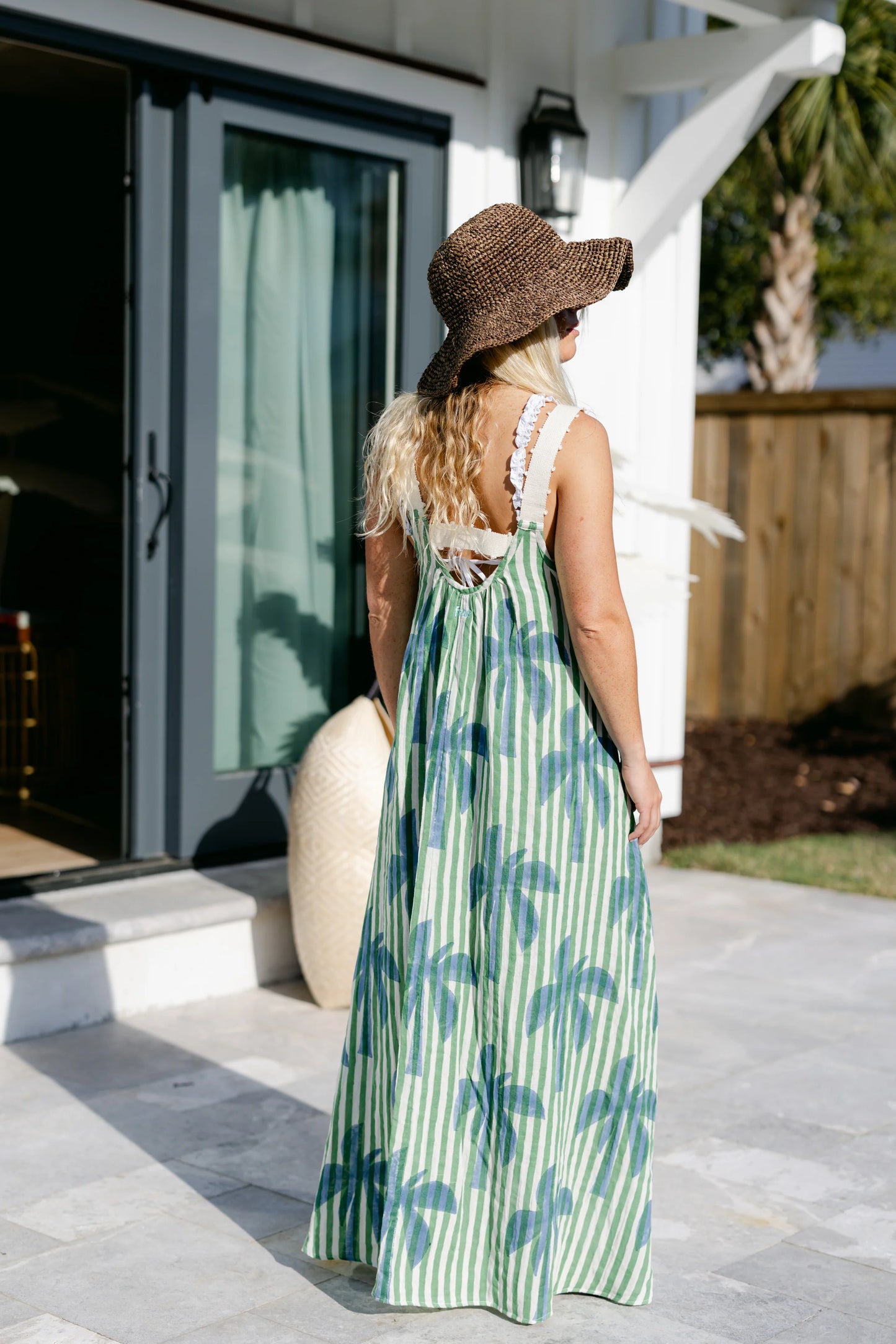 Frae The Dody - Green Stripe Blue Palm