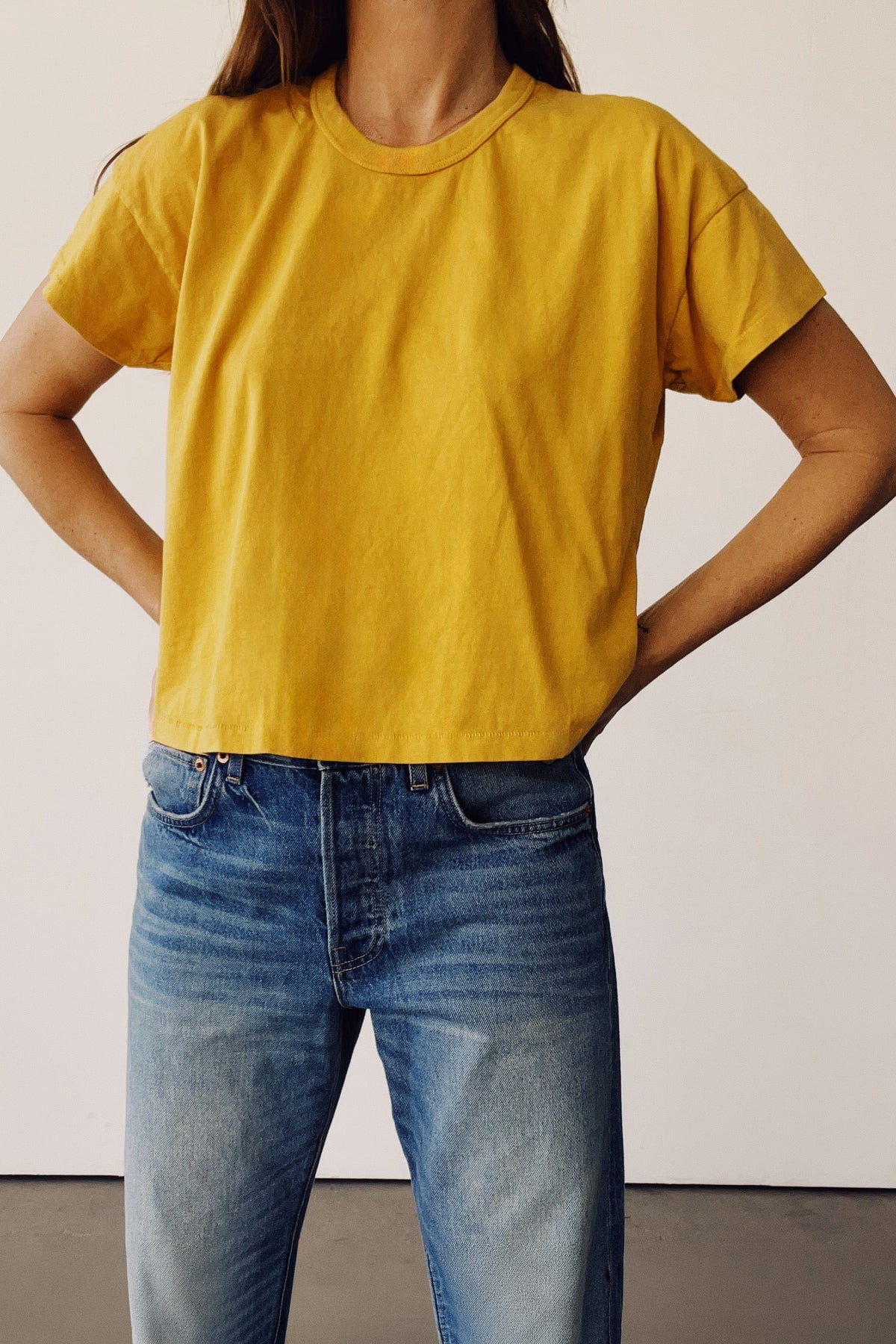 Hey Gang - The Boxy Tee in Goldenrod