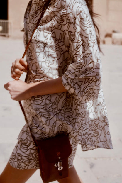 MIRTH Kyoto Shirt in Chocolate Heka