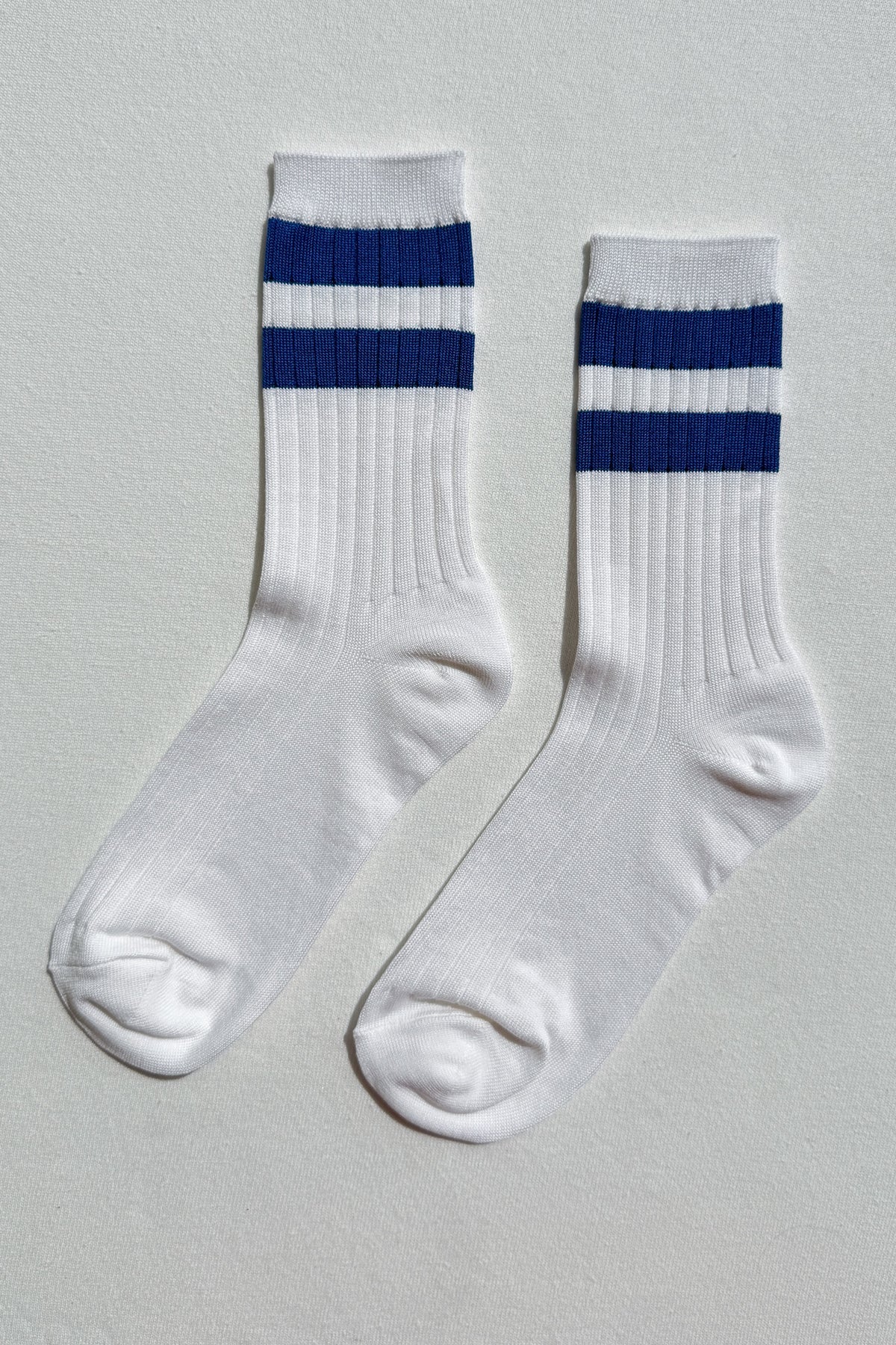 Le Bon Shoppe Her Varsity Socks - White Blue