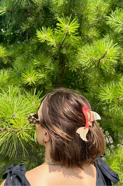 Solar Eclipse Hand-painted Koi Fish Claw Hair Clip | Eco-Friendly