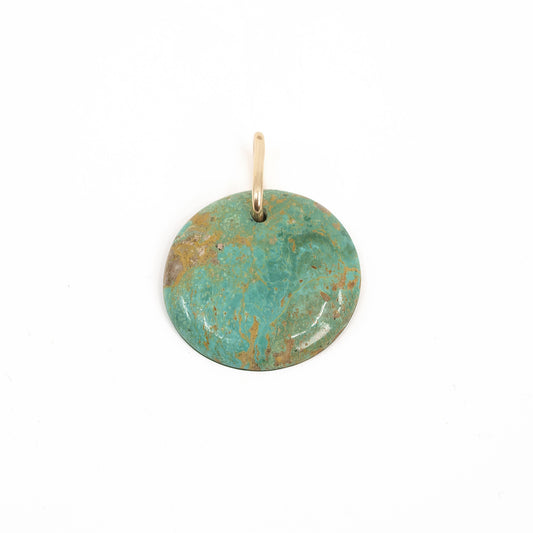 Gemstone Pendant - Turquoise Round Large